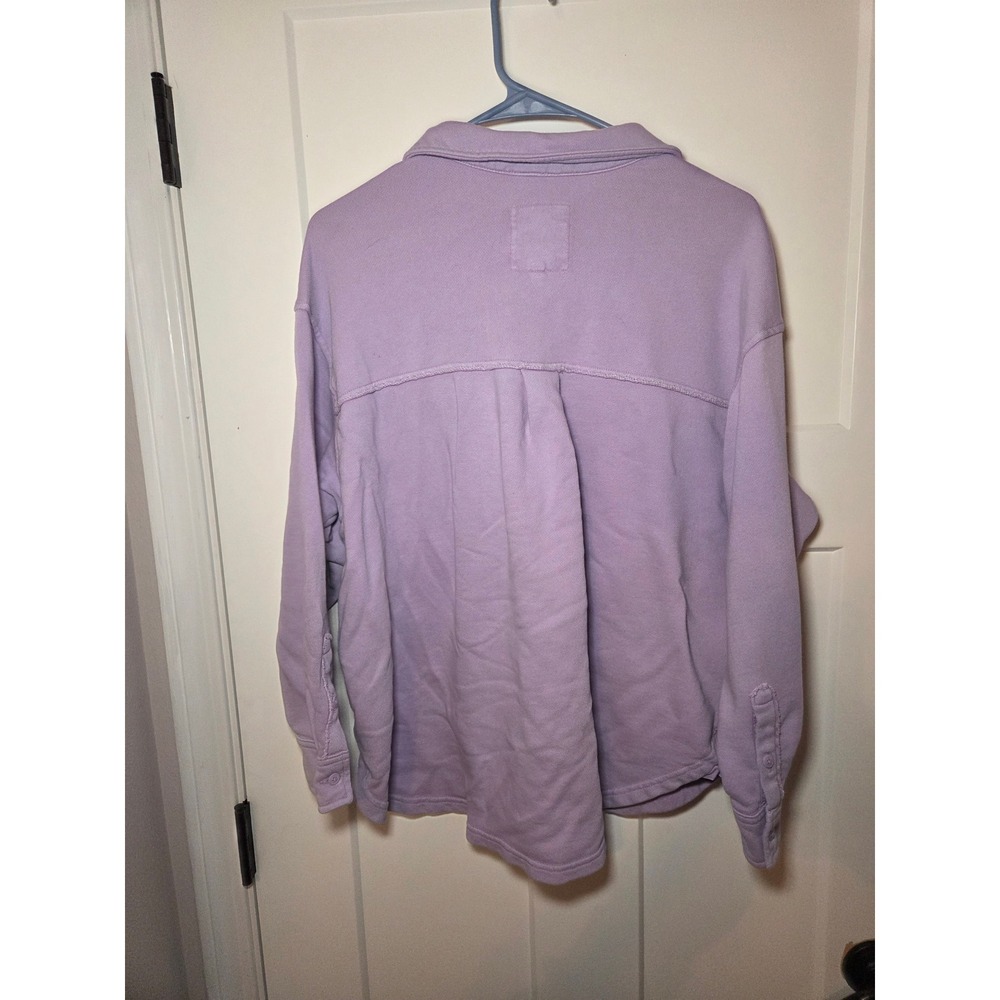 Aerie Lavender Purple Oversized Button Down Shirt Jacket Shacket XS